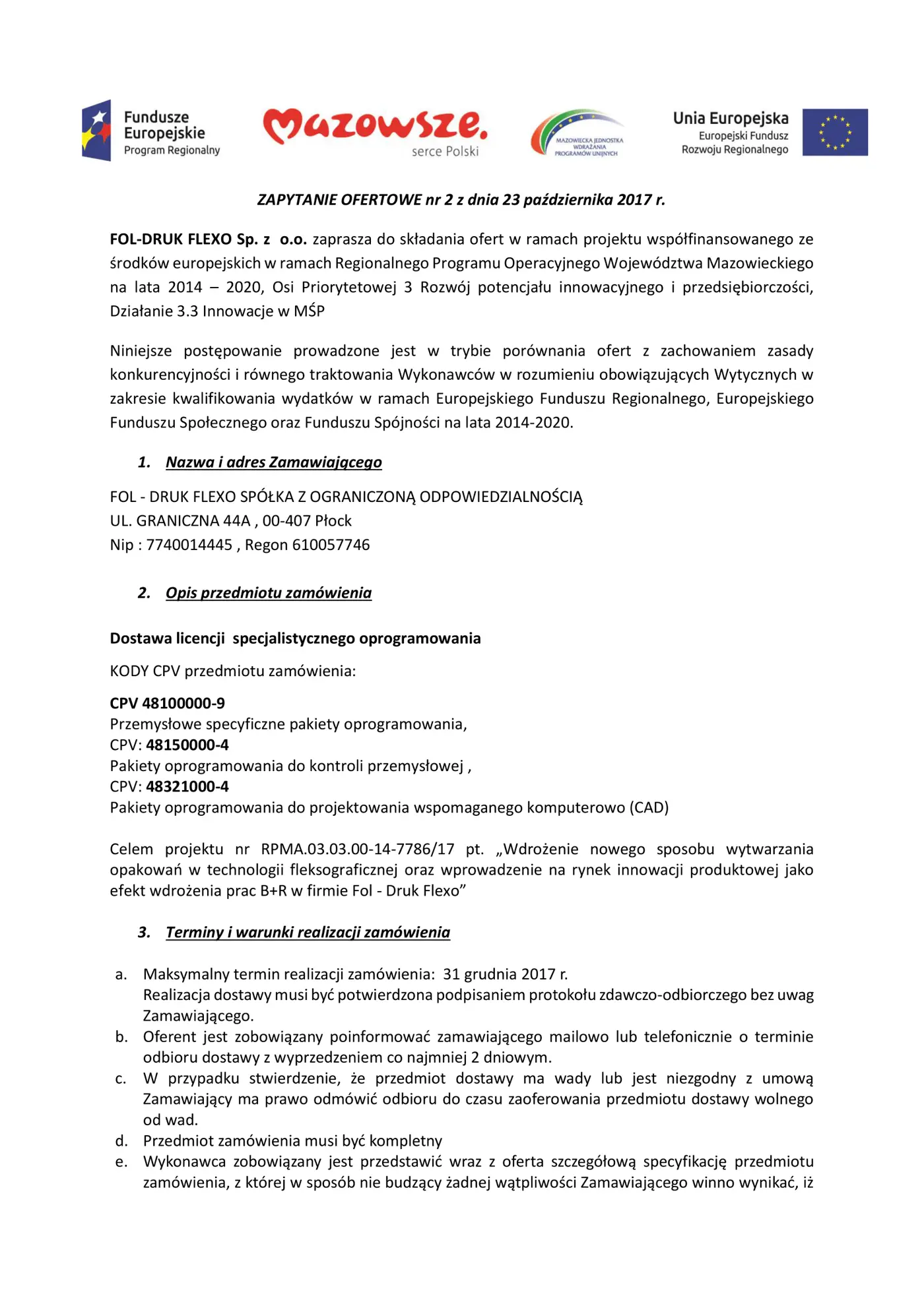 Zapytanie nr 2 – strona 1