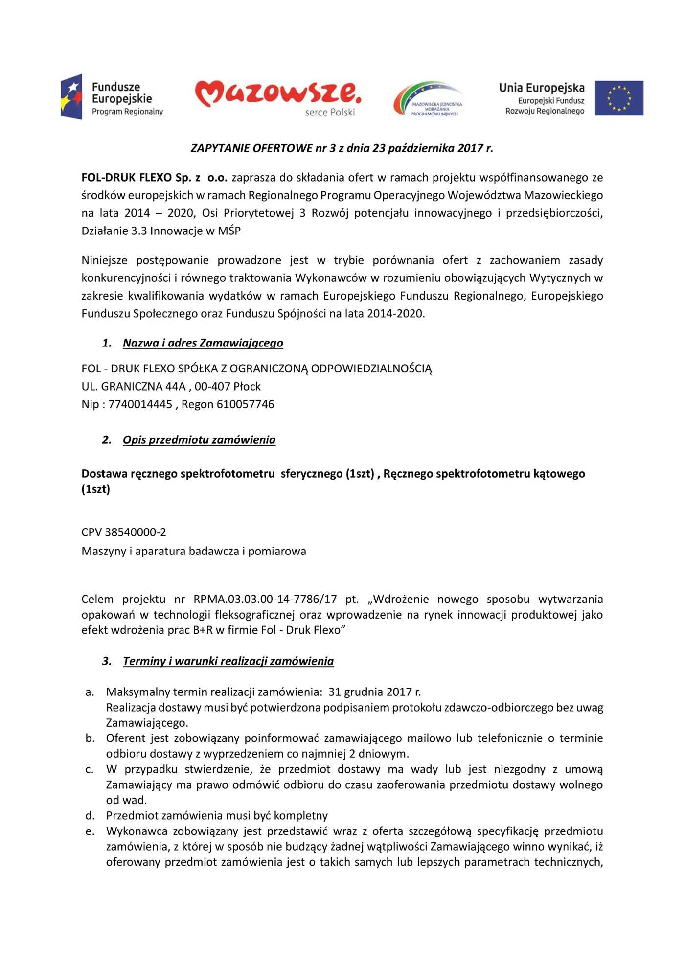 Zapytanie nr 3 – strona 1